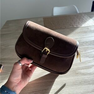 Brown Suede Women's Bag